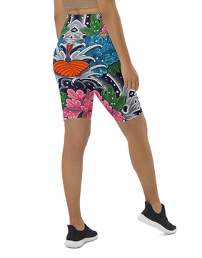 Koi fish pattern Biker Shorts