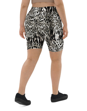 Snow Jaguar Biker Shorts