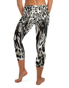 Snow Jaguar Capri Leggings