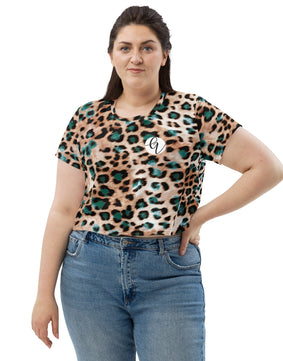 Jaguar skin All-Over Print Crop Tee