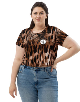 Jaguar All-Over Print Crop Tee