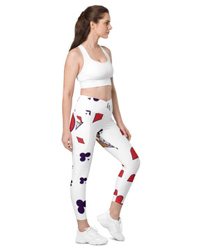 King of hearts Crossover leggings with pockets