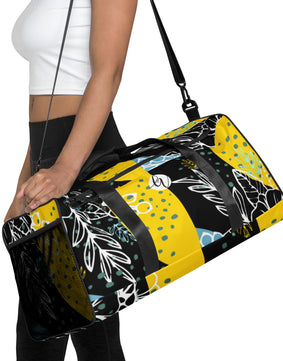 Yellow Floral Duffle bag