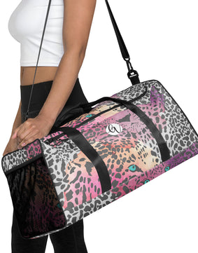 Ombre Black Leopard Duffle bag