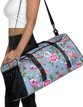 Peach Forest Floral Duffle bag