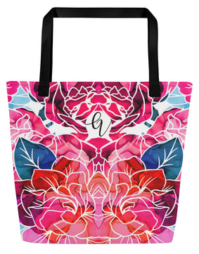 Floral Delights All-Over Print Large Tote Bag