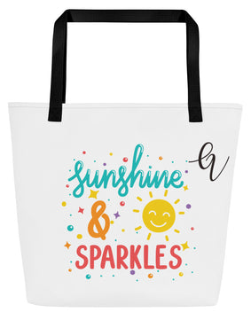 Sunshine and sparkles All-Over Print Large Tote Bag