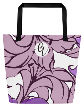 lotus flower All-Over Print Large Tote Bag