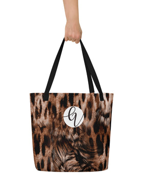 jaguar All-Over Print Large Tote Bag