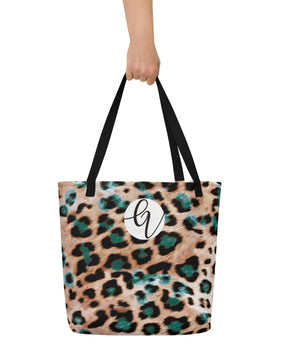 jaguar skin All-Over Print Large Tote Bag