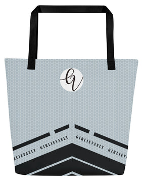 Military Ranked All-Over Print Large Tote Bag