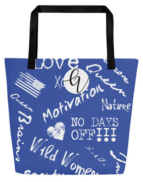 Love, motivation, Resilience All-Over Print Large Tote Bag