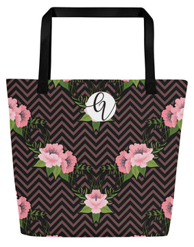 Pink rose apparel All-Over Print Large Tote Bag