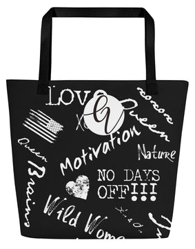 Love Motivation resilience All-Over Print Large Tote Bag