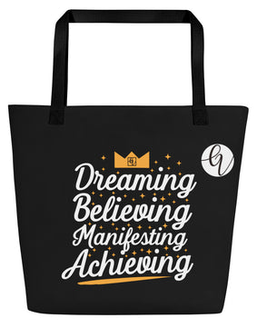 Dreaming Believing All-Over Print Large Tote Bag