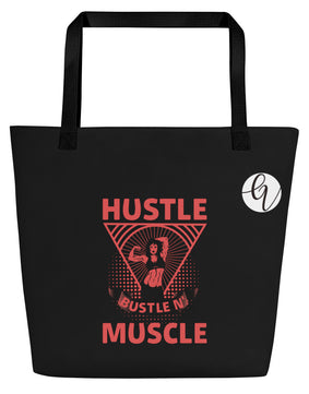 Hustle All-Over Print Large Tote Bag