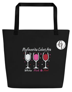 My Favorite Colors All-Over Print Large Tote Bag