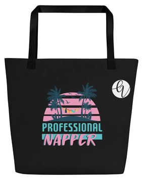 Professional Napper All-Over Print Large Tote Bag