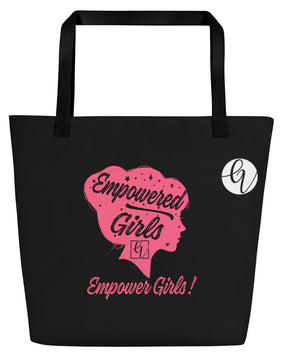 Girls Empowered All-Over Print Large Tote Bag