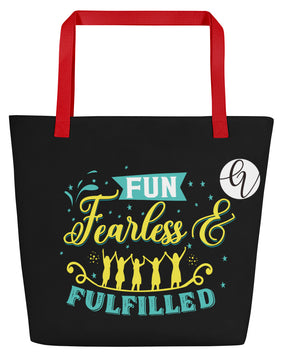 Fearless Fulfilled All-Over Print Large Tote Bag