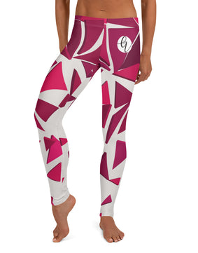 Red ruby mosaic Leggings