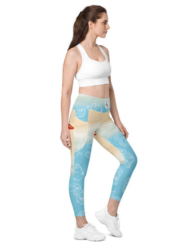 Sea starfish Leggings with pockets