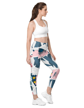 Peach petals Leggings with pockets