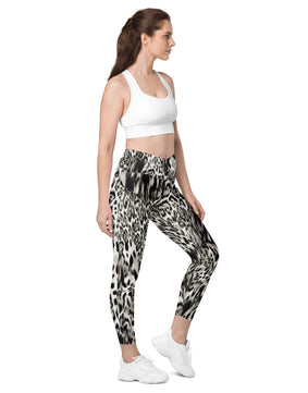 snow jaguar Crossover leggings with pockets