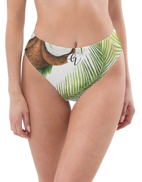 Coconut high-waisted bikini bottom