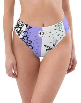 Violet periwinkle high-waisted bikini bottom