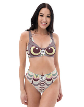 Owl high-waisted bikini