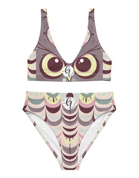 Owl high-waisted bikini