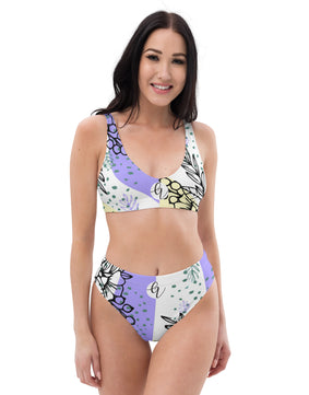 Violet periwinkle high-waisted bikini