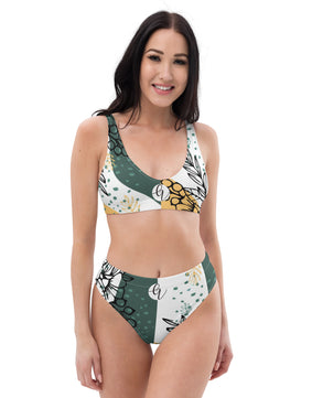 Unison jungle high-waisted bikini