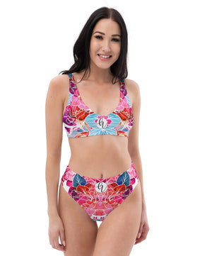 Colourful delight high-waisted bikini