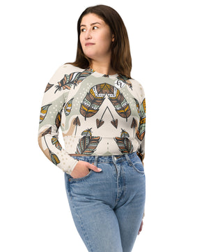 Feather Recycled long-sleeve crop top