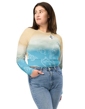 Sea starfish Recycled long-sleeve crop top