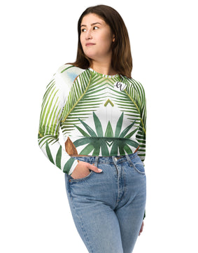 coconut Recycled long-sleeve crop top