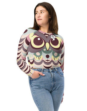 Owl Recycled long-sleeve crop top