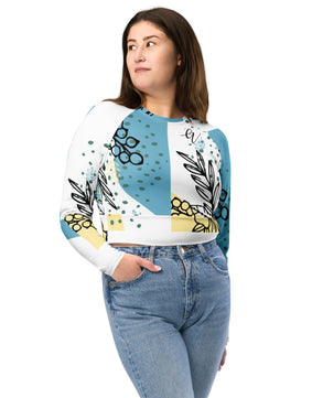 the rach place Recycled long-sleeve crop top