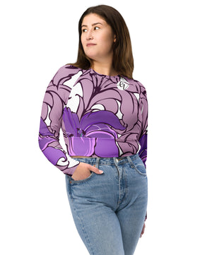 Lotus Flower Recycled long-sleeve crop top