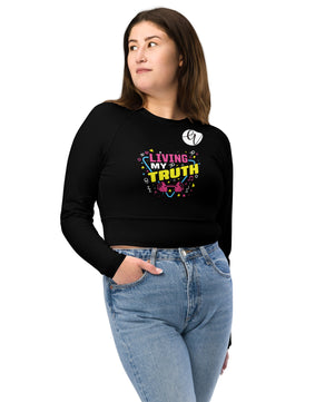 Living my truth Recycled long-sleeve crop top