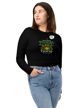 Growing through going through Recycled long-sleeve crop top