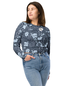 The dark side Recycled long-sleeve crop top