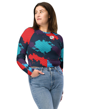 Victoria line Recycled long-sleeve crop top