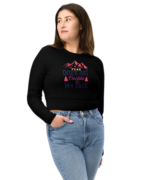 Recycled long-sleeve crop top