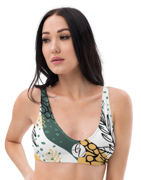 Unison jungle padded bikini top