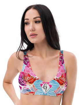 Koi fish padded bikini top