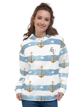 Anchor stripes Hoodie