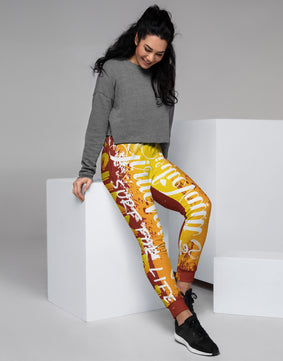 Brown yellow Women's Joggers